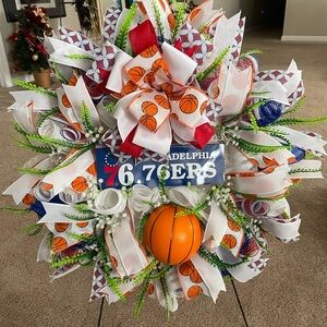 76ERS Festive Basketball  Wreath